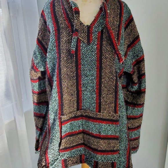 Baja Mexican Rug hoodie size Large - Picture 8 of 11